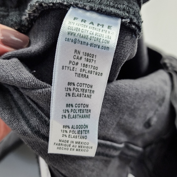 Frame Denim Le High Straight Tierra Jeans Black 30 Women's Comfort Fit Staple - Picture 5 of 7